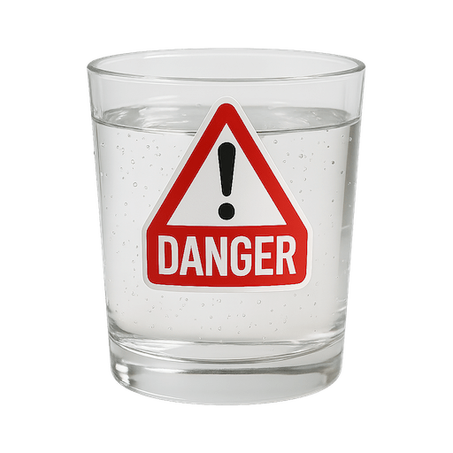 Water Glass Warning